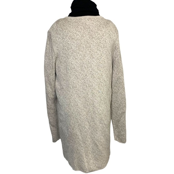Nicole Miller Minimalist Neutral Tan Cotton Blend Zippered Cardigan Sweater XL - Picture 3 of 13